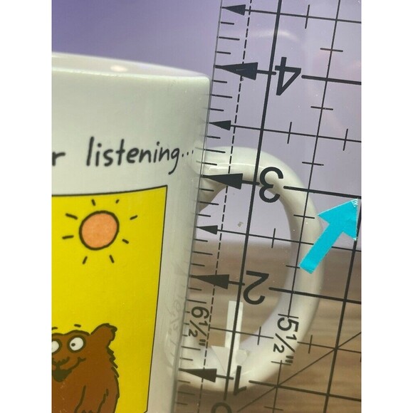 Hallmark Shoebox Greetings 1986 Mug Friends Good for Listening Day Night Bears - Picture 9 of 9